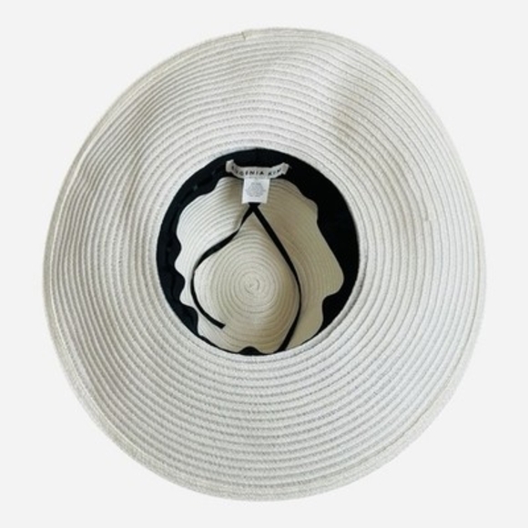 Eugenia Kim Cassidy Satin Trim Fedora Sun Hat Hemp Blend White Womens One Size
